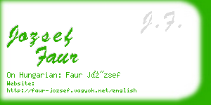 jozsef faur business card